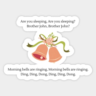 Brother John nursery rhyme Sticker